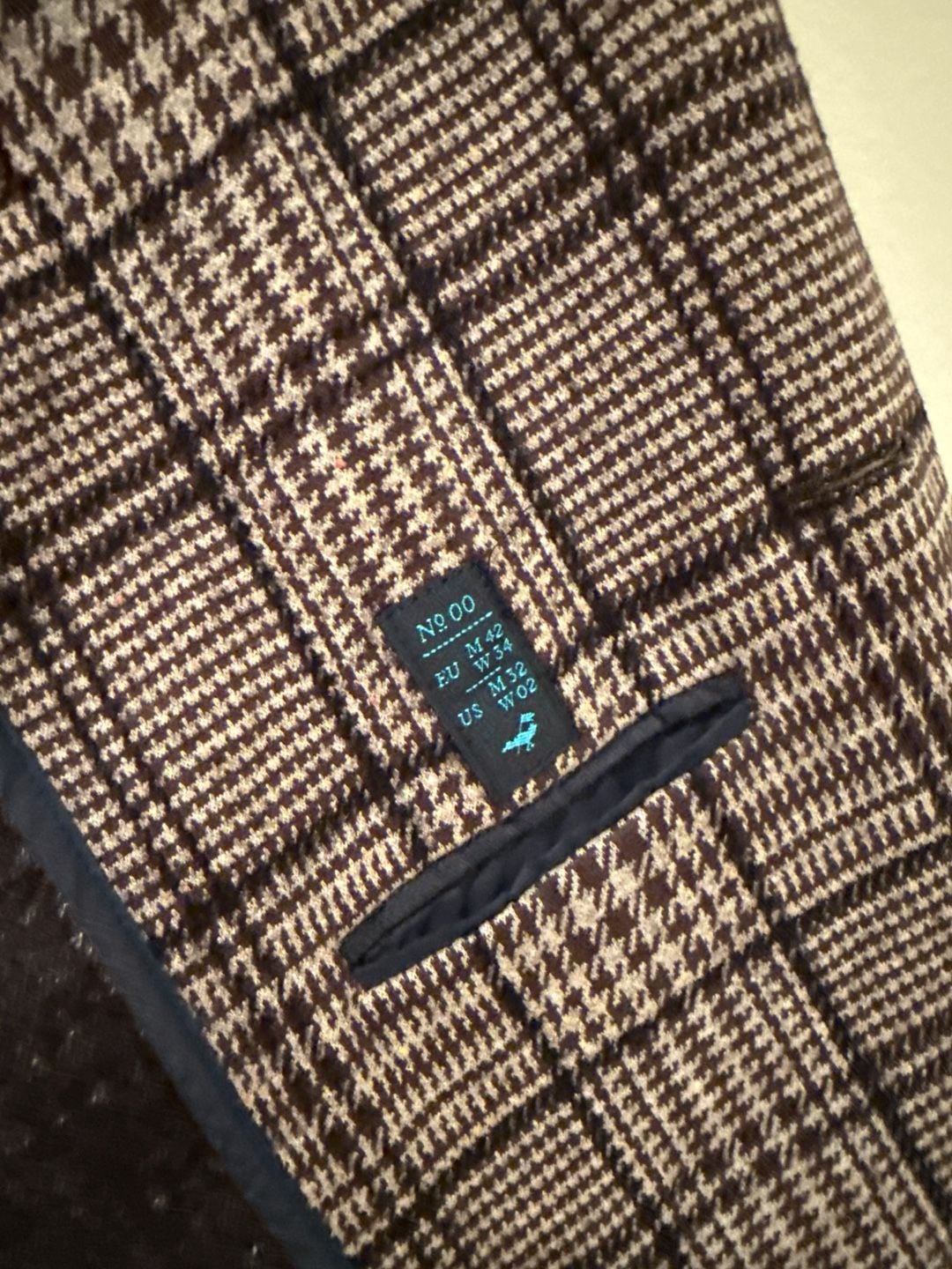 Façonnable No 00 Plaid Houndstooth Blazer Sport Coat Made in Italy US 32 4