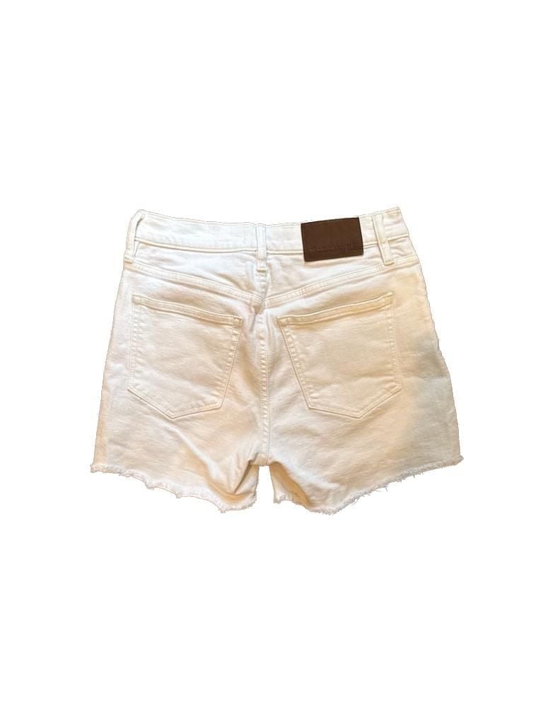 J.Crew Mercantile White Raw Hem Denim Shorts Size 26 5