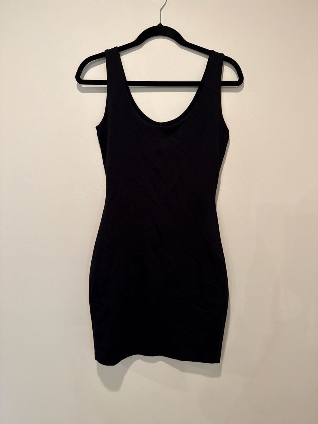 SHEER The Magic Sculpting Tank Bodycon Mini Dress Black Size M 2