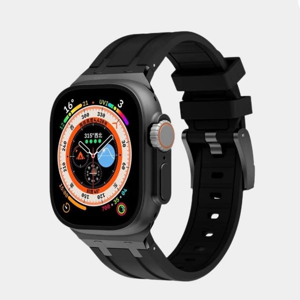 Laxarmer AP01 Metal Case and Silicone Strap for Smart Watch 42/44/45/49mm