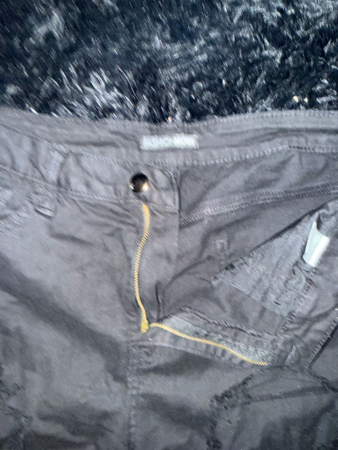 Fashion Nova Black Distressed Raw Hem Denim Shorts Size XL 2