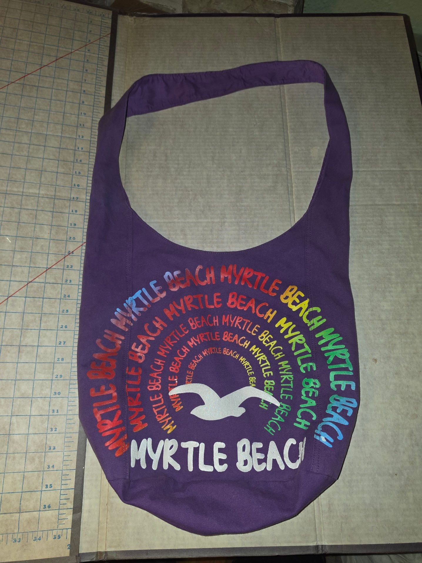 Shantie Accessories Mertle Beach Seagull LARGE 100% Cotton Tote Bag 4