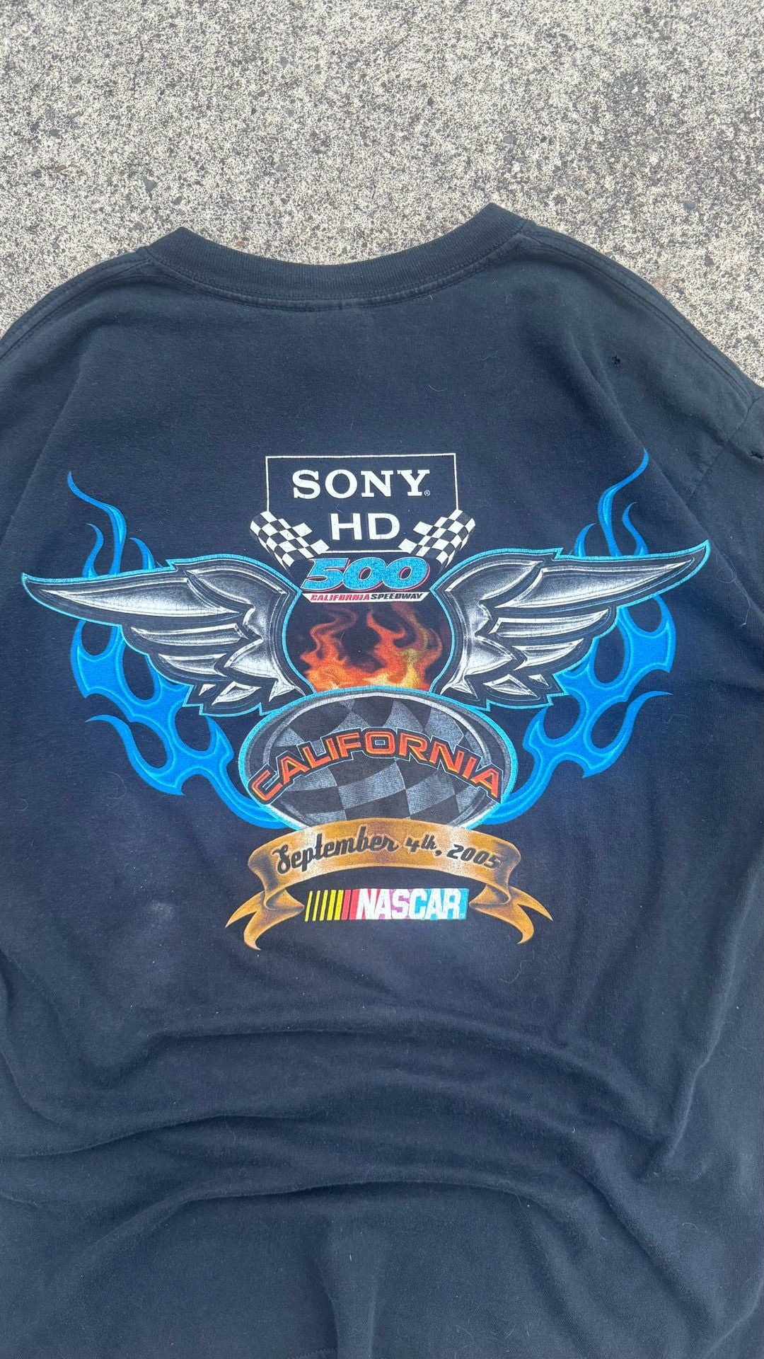 Vintage 2005 NASCAR Sony HD 500 California Speedway T-Shirt Size L 2