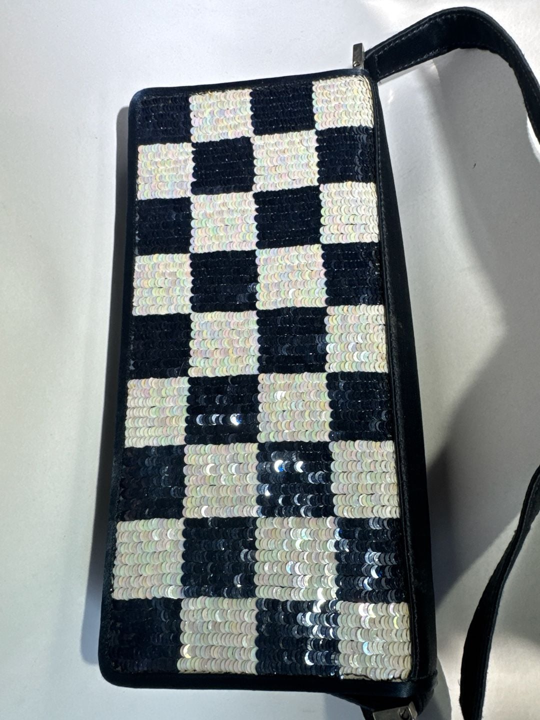 Mimi Moulton New York Checkered Sequin Evening Clutch Bag 9