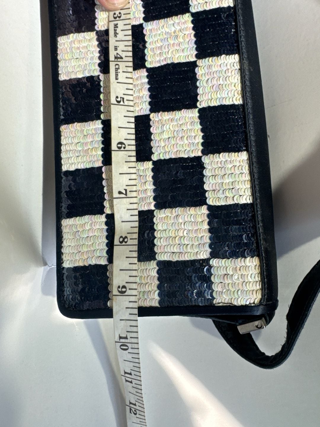 Mimi Moulton New York Checkered Sequin Evening Clutch Bag 10
