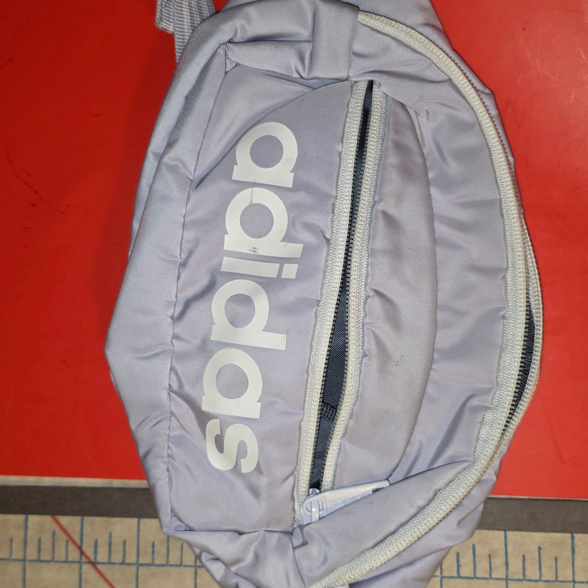 Adidas core crossbody or waist bag pouch in light purple 4