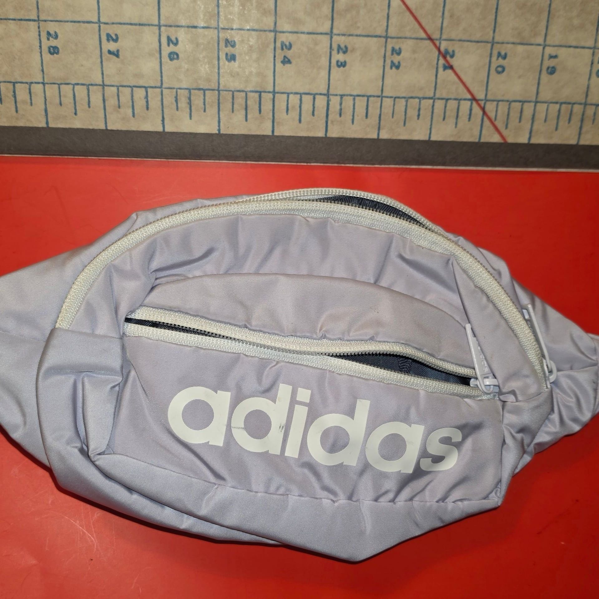 Adidas core crossbody or waist bag pouch in light purple 2
