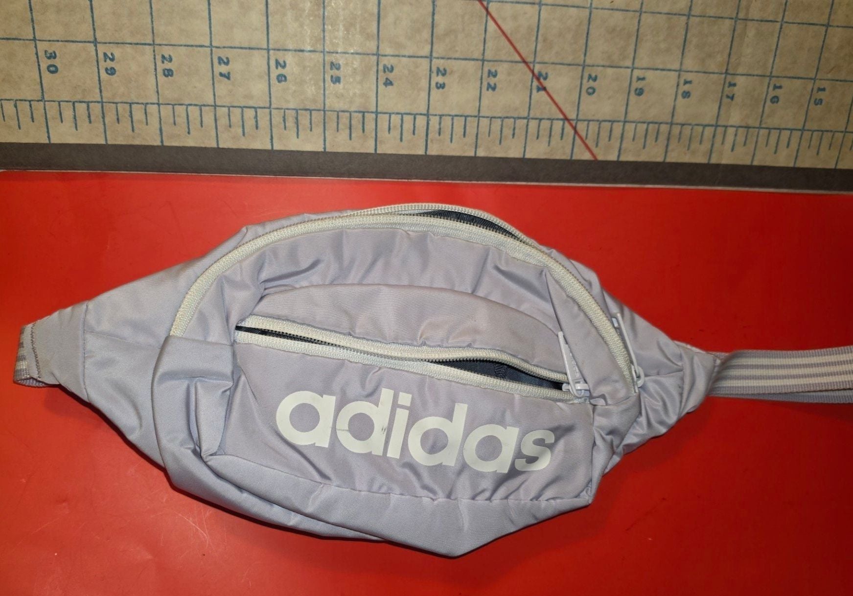 Adidas core crossbody or waist bag pouch in light purple 3