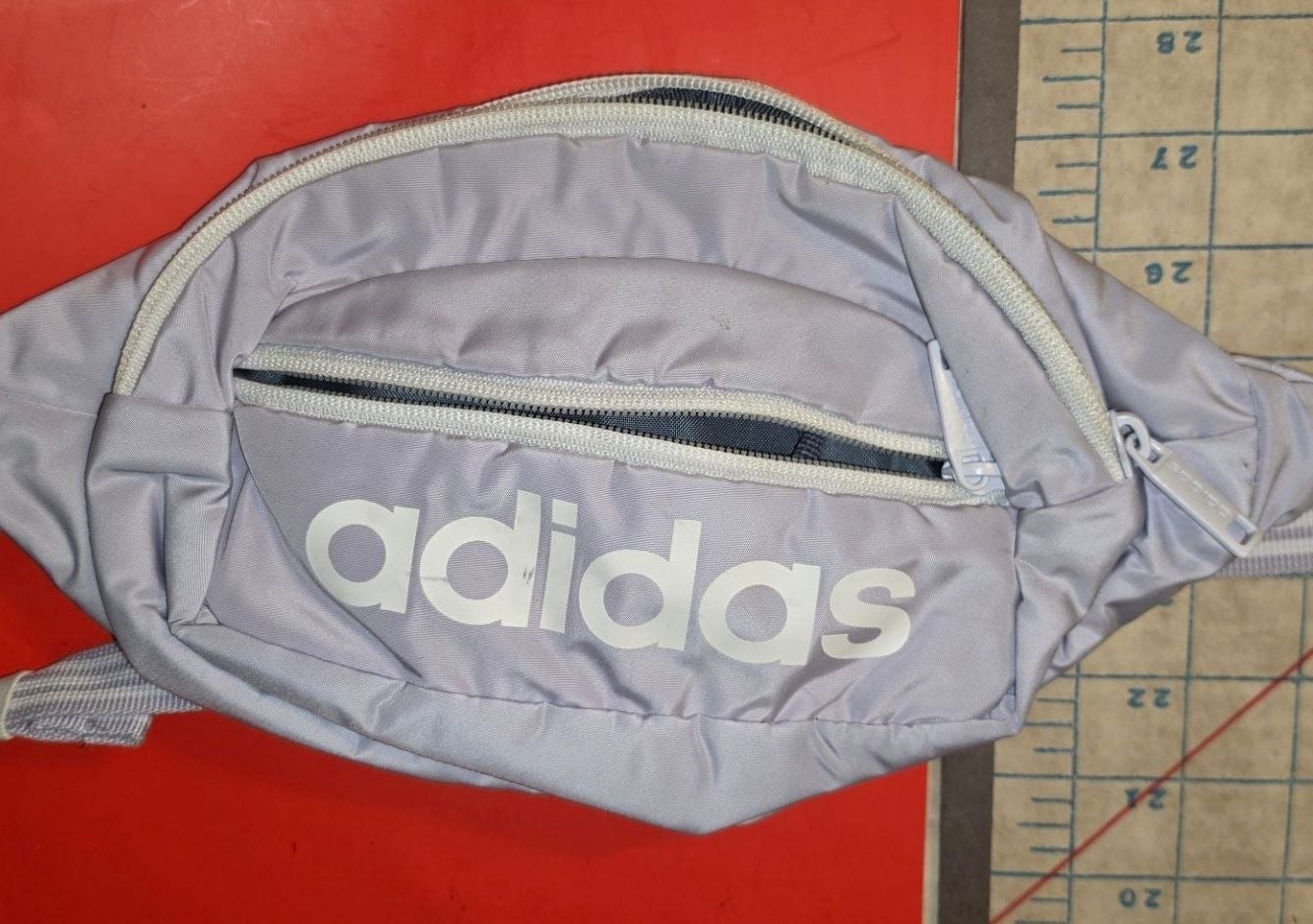 Adidas core crossbody or waist bag pouch in light purple 5