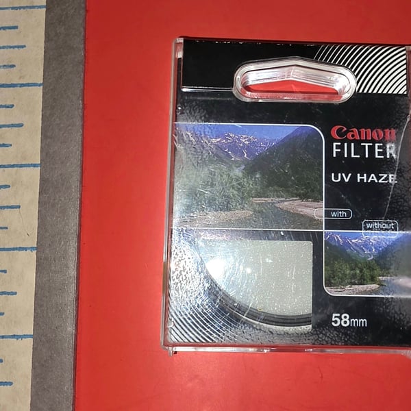 Canon 58MM UV HAZE Filter: Absorbs Ultraviolet Rays, P#7-5801-1 NEW in Package