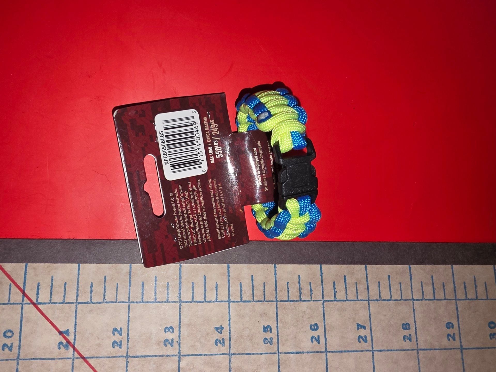 New Secure Line Blue & Yellow Survival Bracelet, SMALL (00468) FS 10