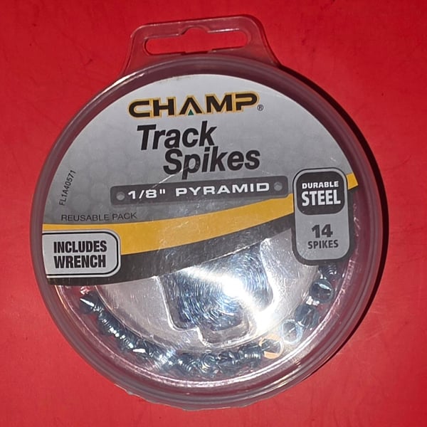 CHAMP Steel Pyramid Replacement Track Spikes - 3/16” (14 ct)