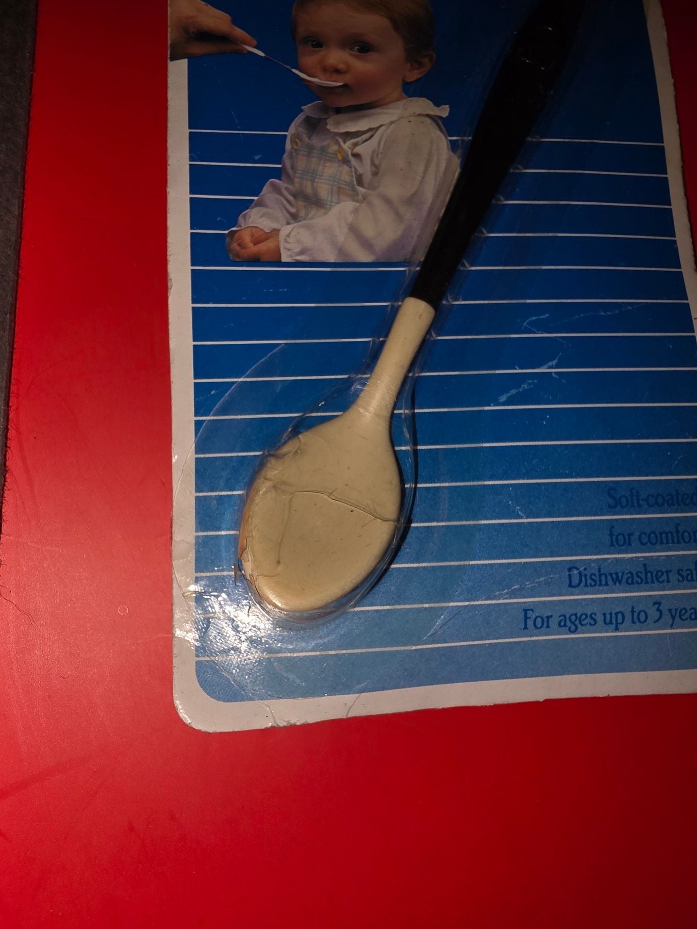 Vintage Baby King Rubber Coated  Feeding Spoon 7