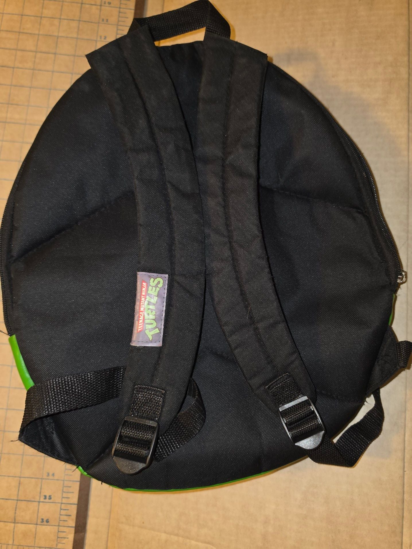 Nickelodeon TMNT Teenage Mutant Ninja Turtle Green Soft Shell Backpack 17x14x9 5
