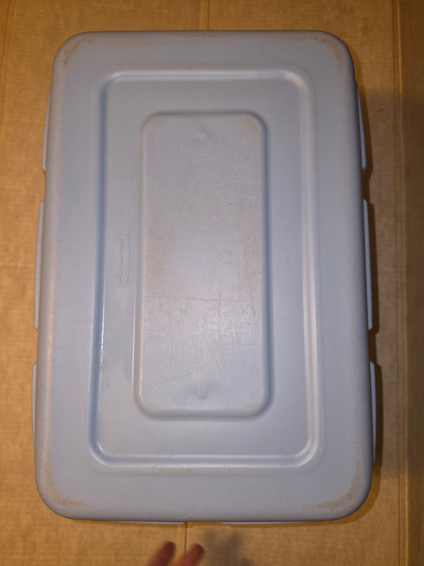 Rubbermaid Vintage Laundry Basket Hamper 2965 Blue Rectangular CLEAN 1994 12