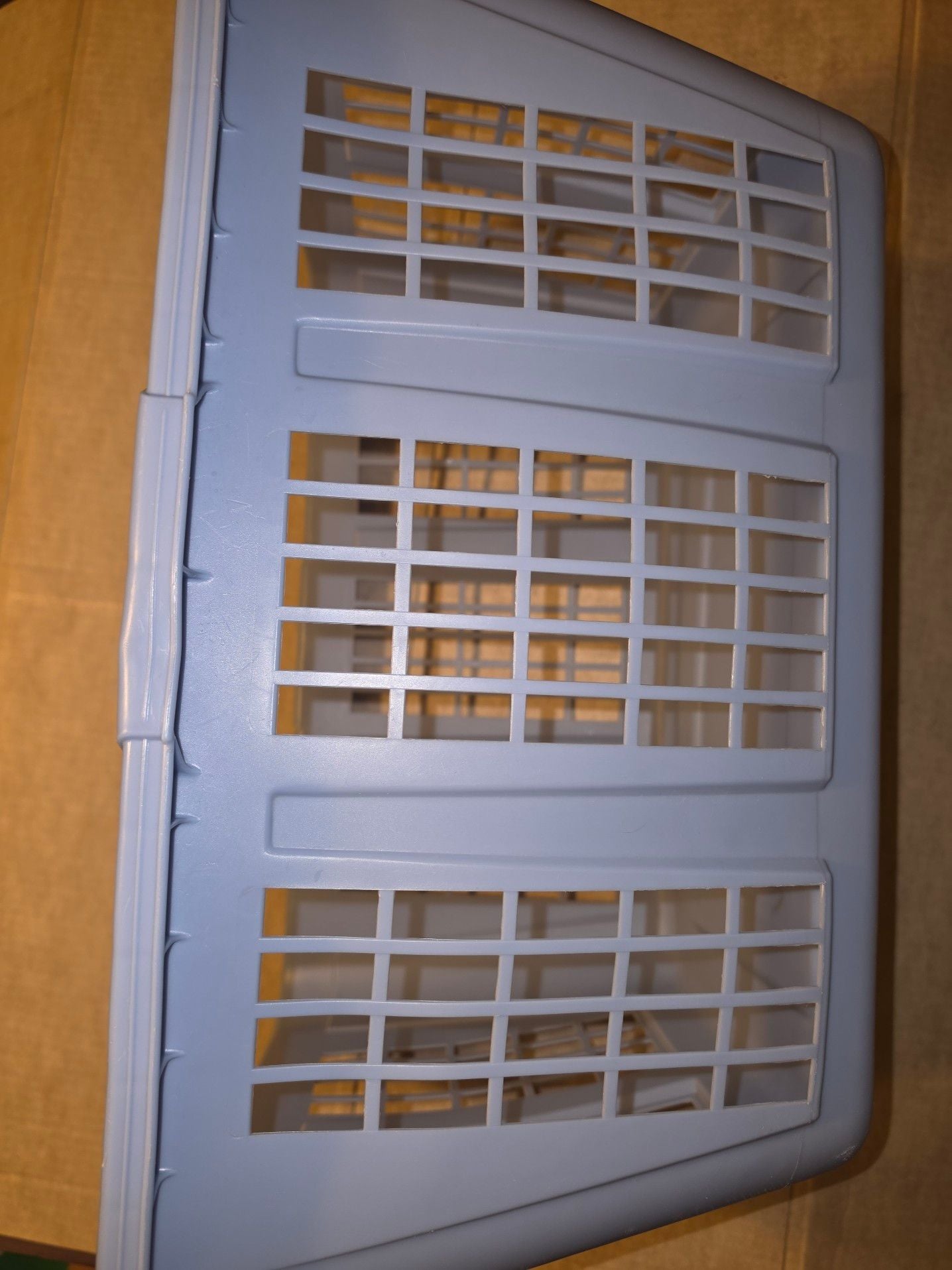 Rubbermaid Vintage Laundry Basket Hamper 2965 Blue Rectangular CLEAN 1994 22
