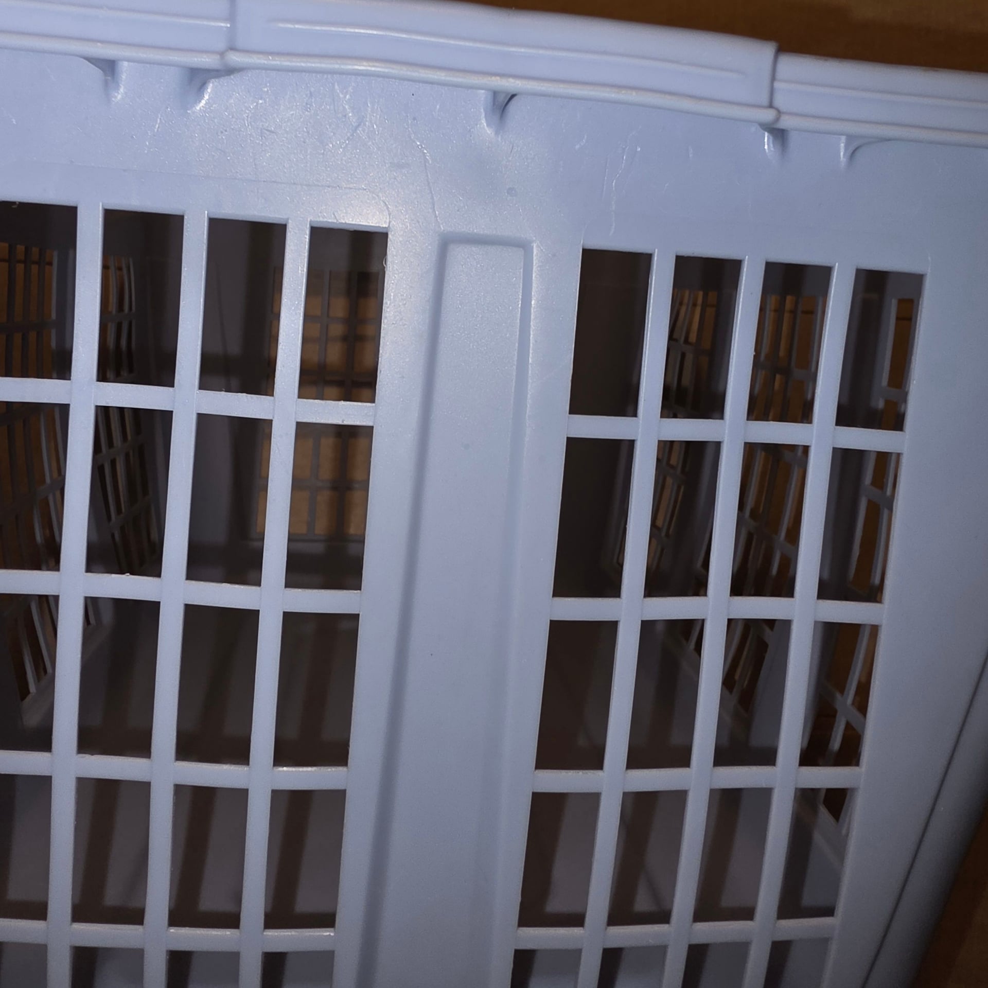Rubbermaid Vintage Laundry Basket Hamper 2965 Blue Rectangular CLEAN 1994 24