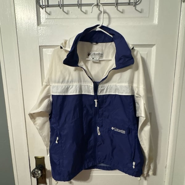 Columbia Vintage Colorblock Hooded Windbreaker Jacket Women's Large