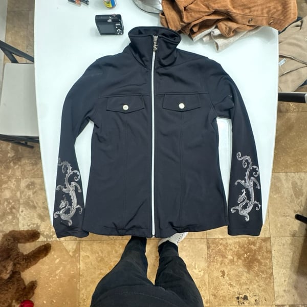 Sportalm Kitzbühel Black Dragon Embroidered Zip-Up Jacket Size 38