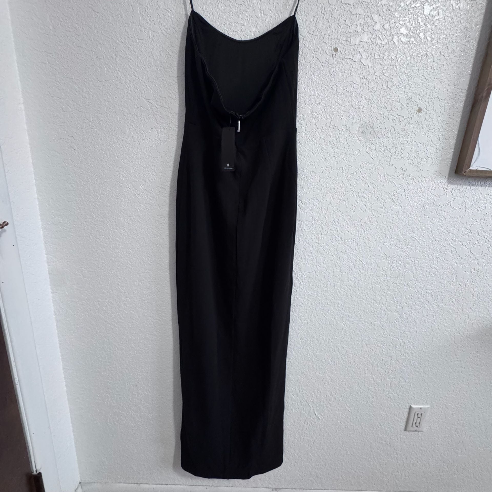 Lulus Sensational Beauty Black Strapless Maxi Dress size large NWT 6