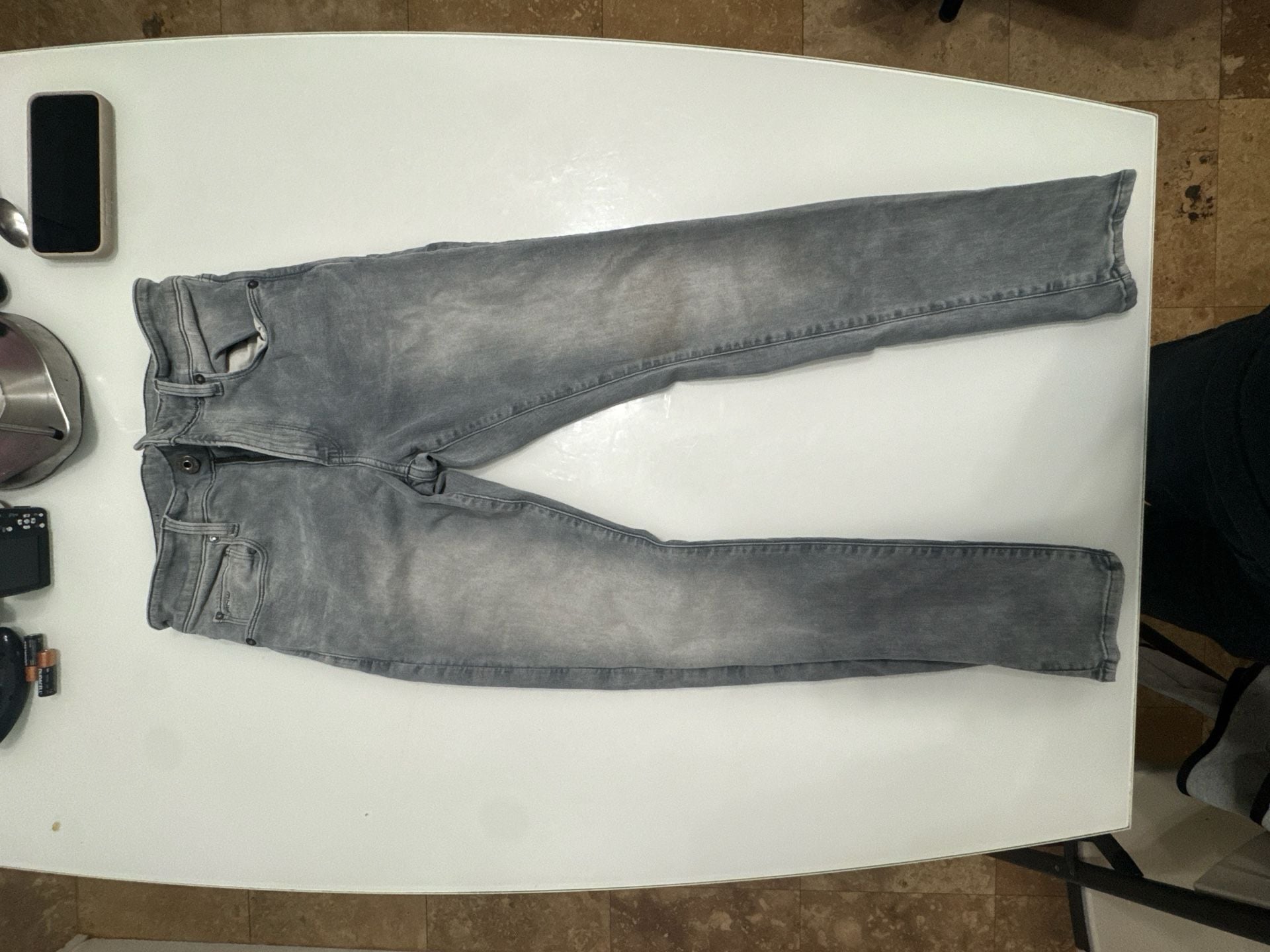 G-Star Raw 3301 Skinny Grey Faded Jeans Size 30x30 2