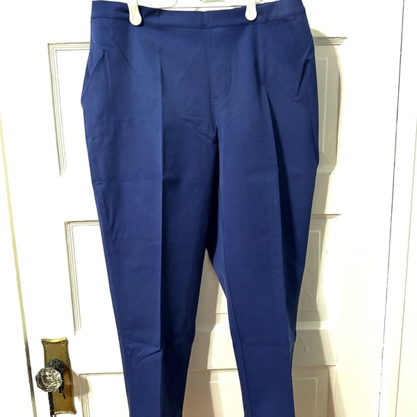 Isaac Mizrahi Live! 24/7 Stretch Ankle Pants Blue Size 16P