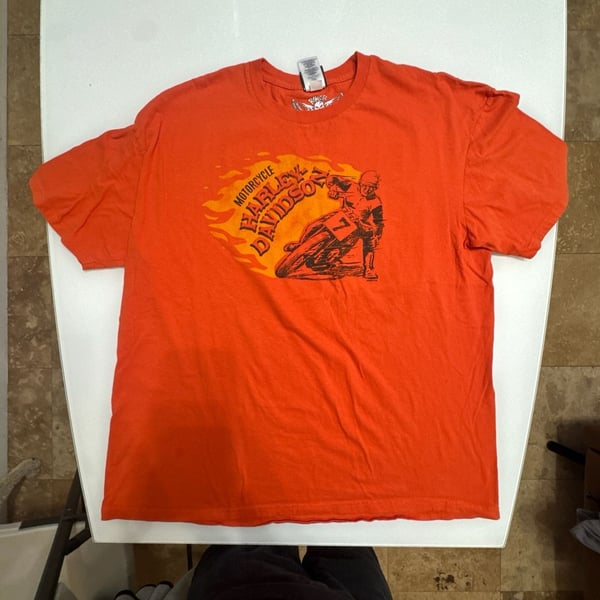 Harley-Davidson Rockstar Fort Myers Florida Alligator Graphic T-Shirt Orange Size 2XL