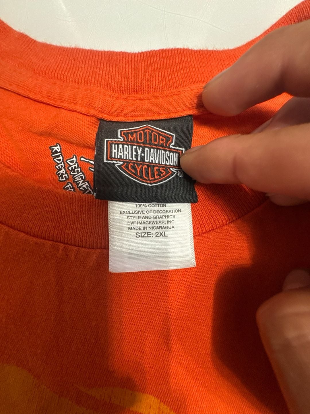 Harley-Davidson Rockstar Fort Myers Florida Alligator Graphic T-Shirt Orange Size 2XL 2