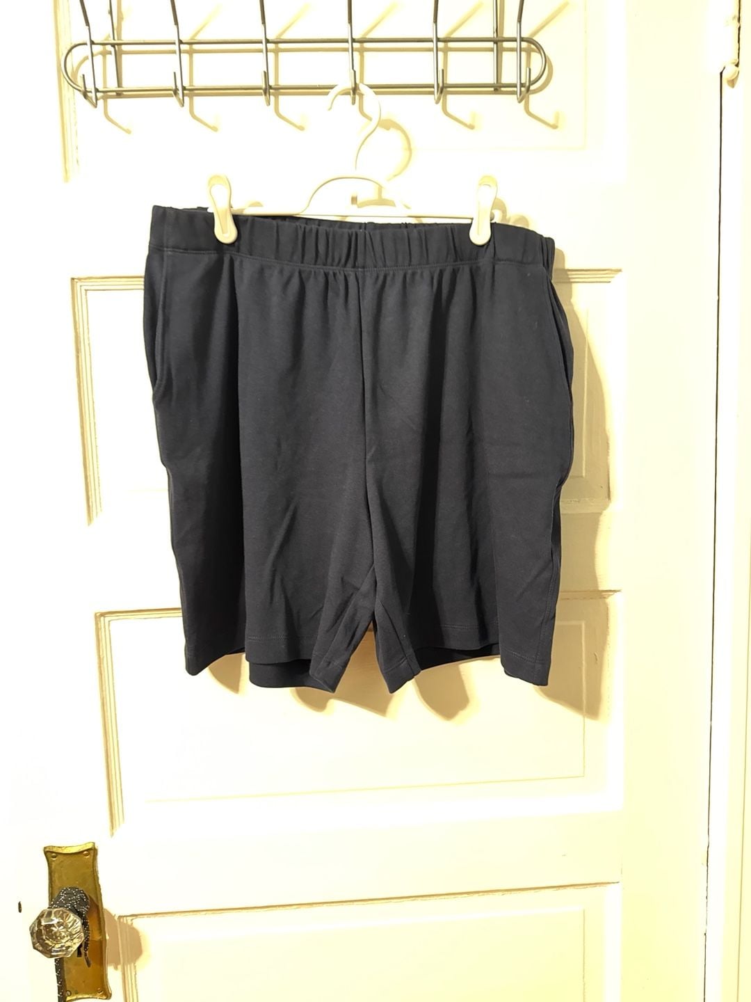Lands' End Women's Navy Blue Knit Lounge Shorts Size Large Petite 14-16 1