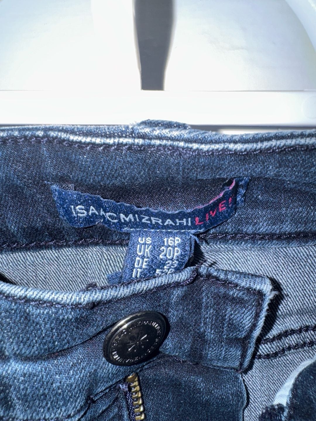 Isaac Mizrahi Live! Dark Wash Seamed Back Ankle Jeans Size 16P 3