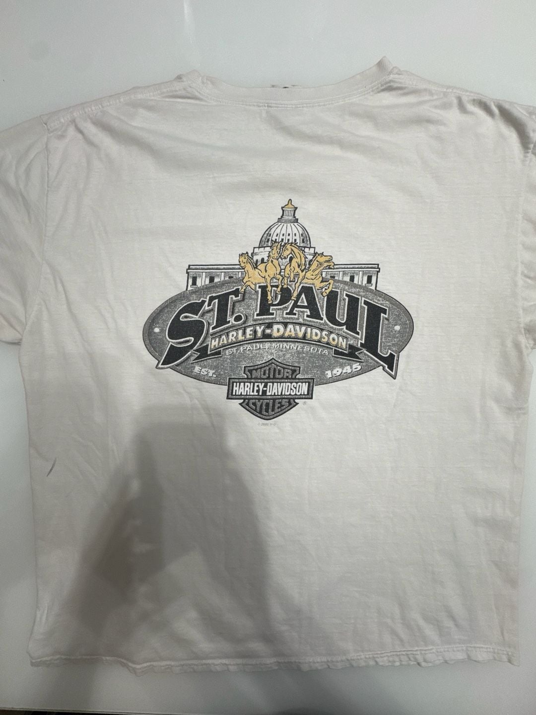Harley-Davidson St. Paul Minnesota Graphic T-Shirt White Size XL 5