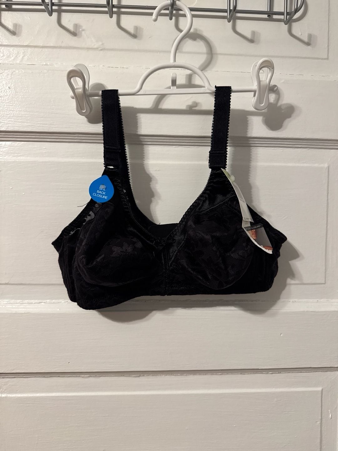Bali Satin Tracings Underwire Minimizer Bra Black Size 38B Style 3372 1