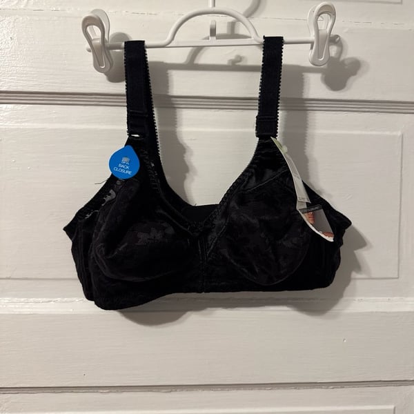 Bali Satin Tracings Underwire Minimizer Bra Black Size 38B Style 3372