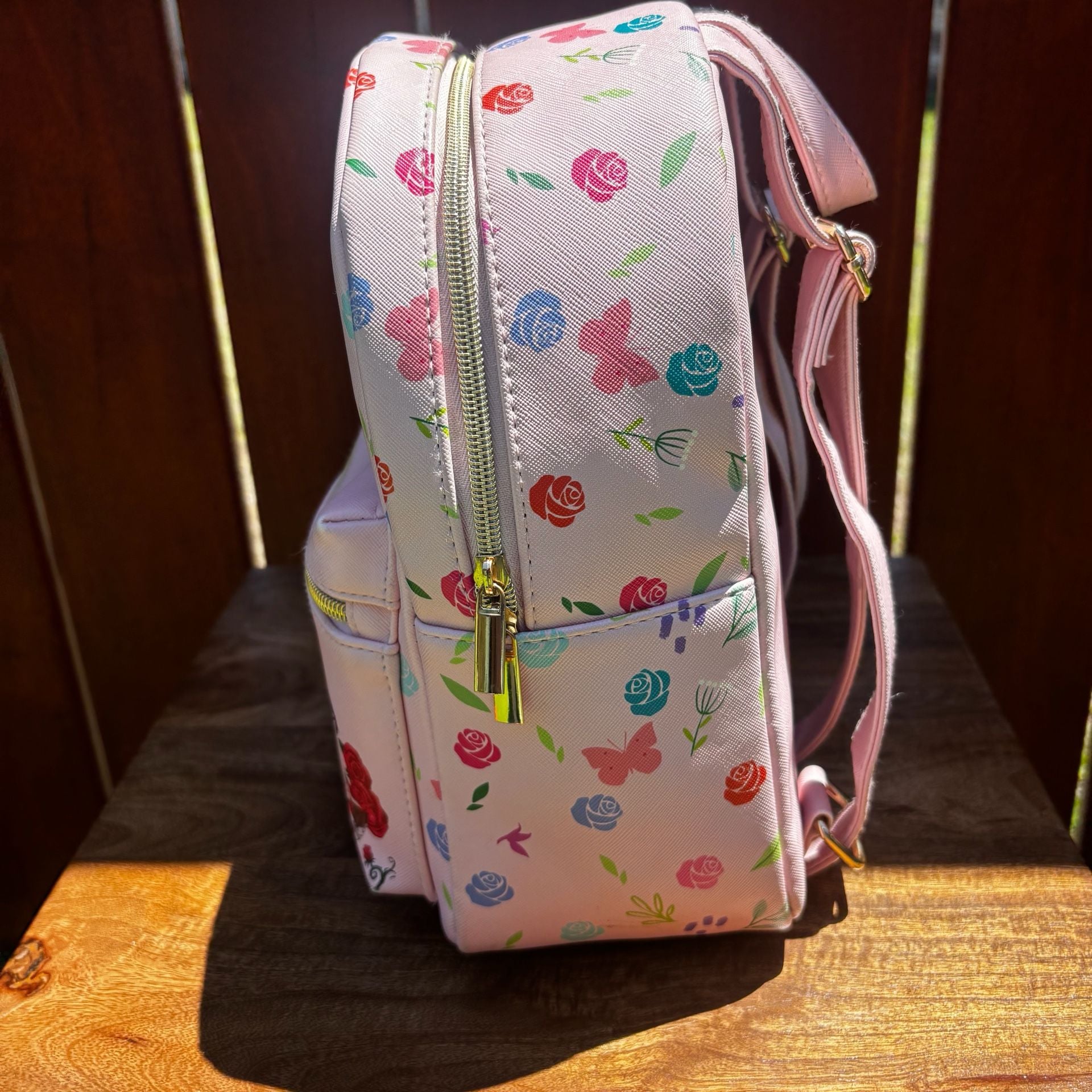Ouran High School Host Club Pink Floral Rose Character Group Mini Backpack 3