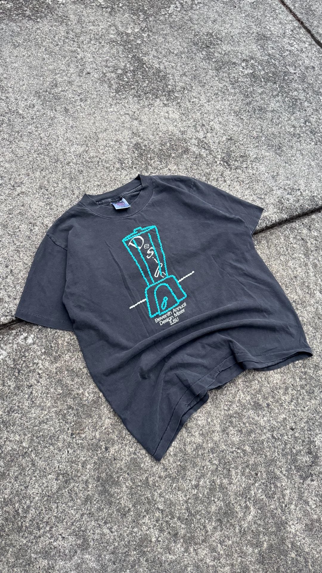 Vintage Oneita SJSU Eleventh Annual Design Mixer T-Shirt Size L Single Stitch 2