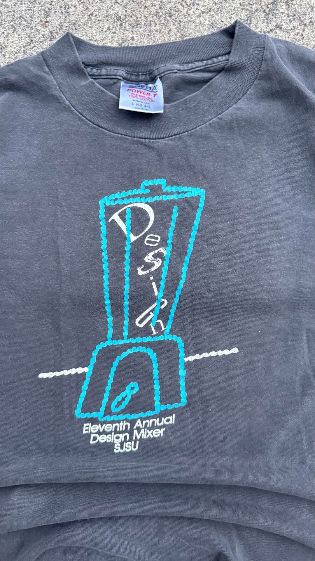 Vintage Oneita SJSU Eleventh Annual Design Mixer T-Shirt Size L Single Stitch 3