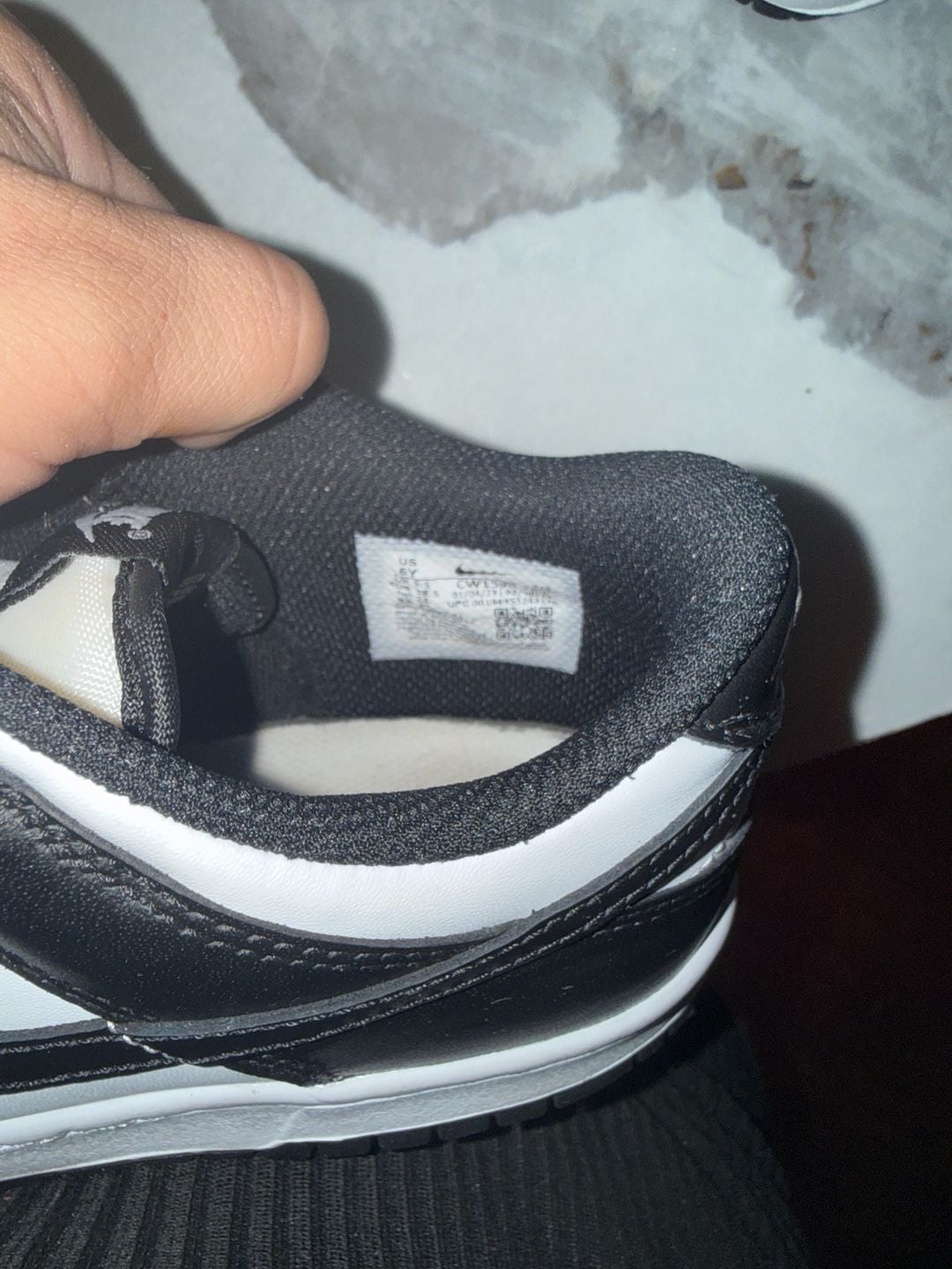 Nike Dunk Low Panda Black White GS Size 6Y CW1590-100 5