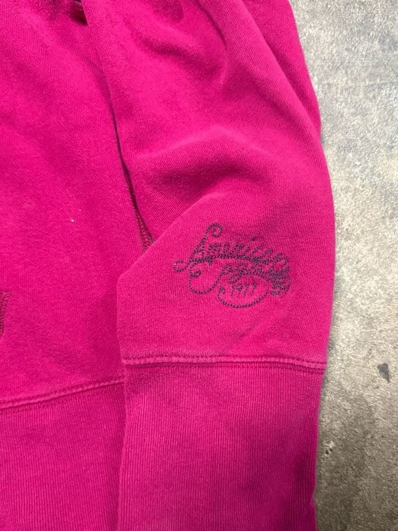 American Eagle Pink V-Neck Pullover Hoodie Size L 4