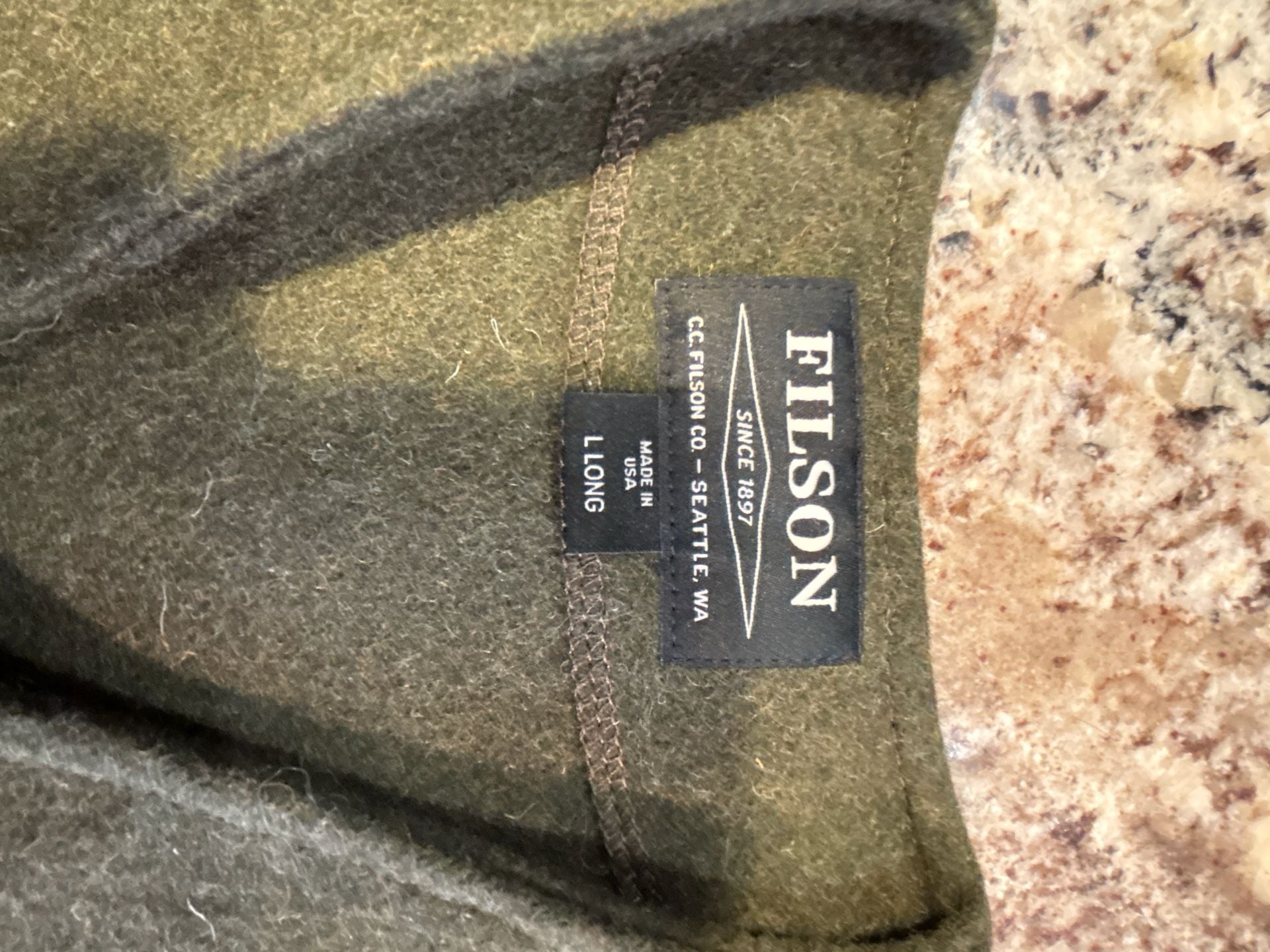 Filson Mackinaw Wool Vest Forest Green Size L Long made in USA 5