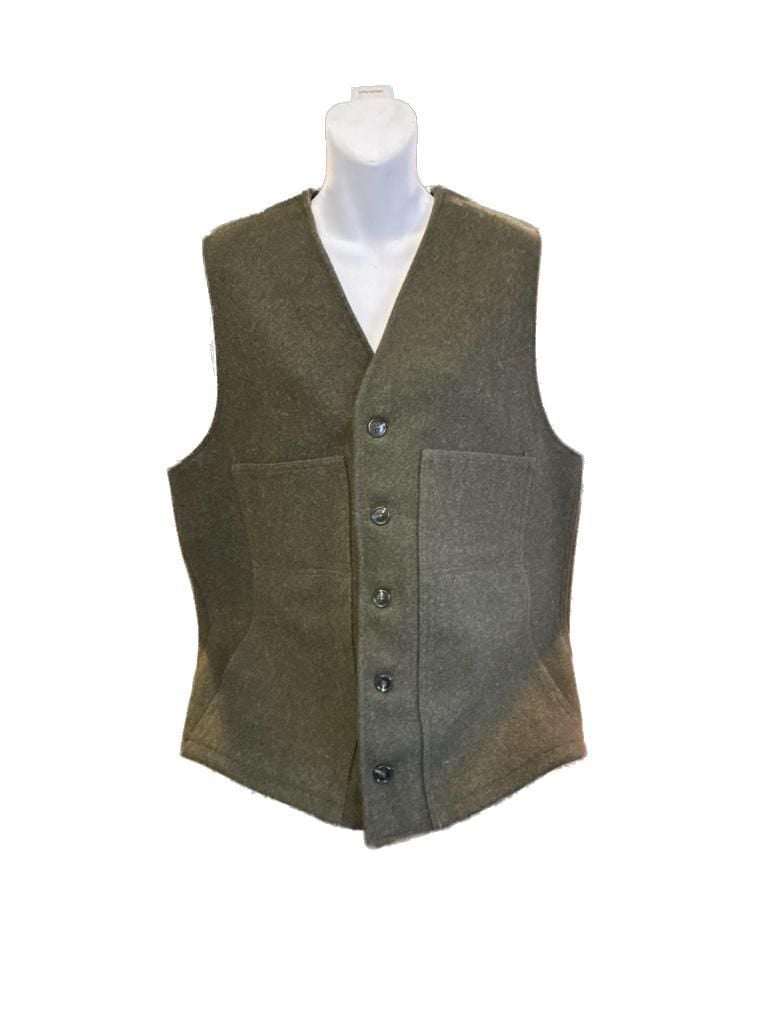 Filson Mackinaw Wool Vest Forest Green Size L Long made in USA 2
