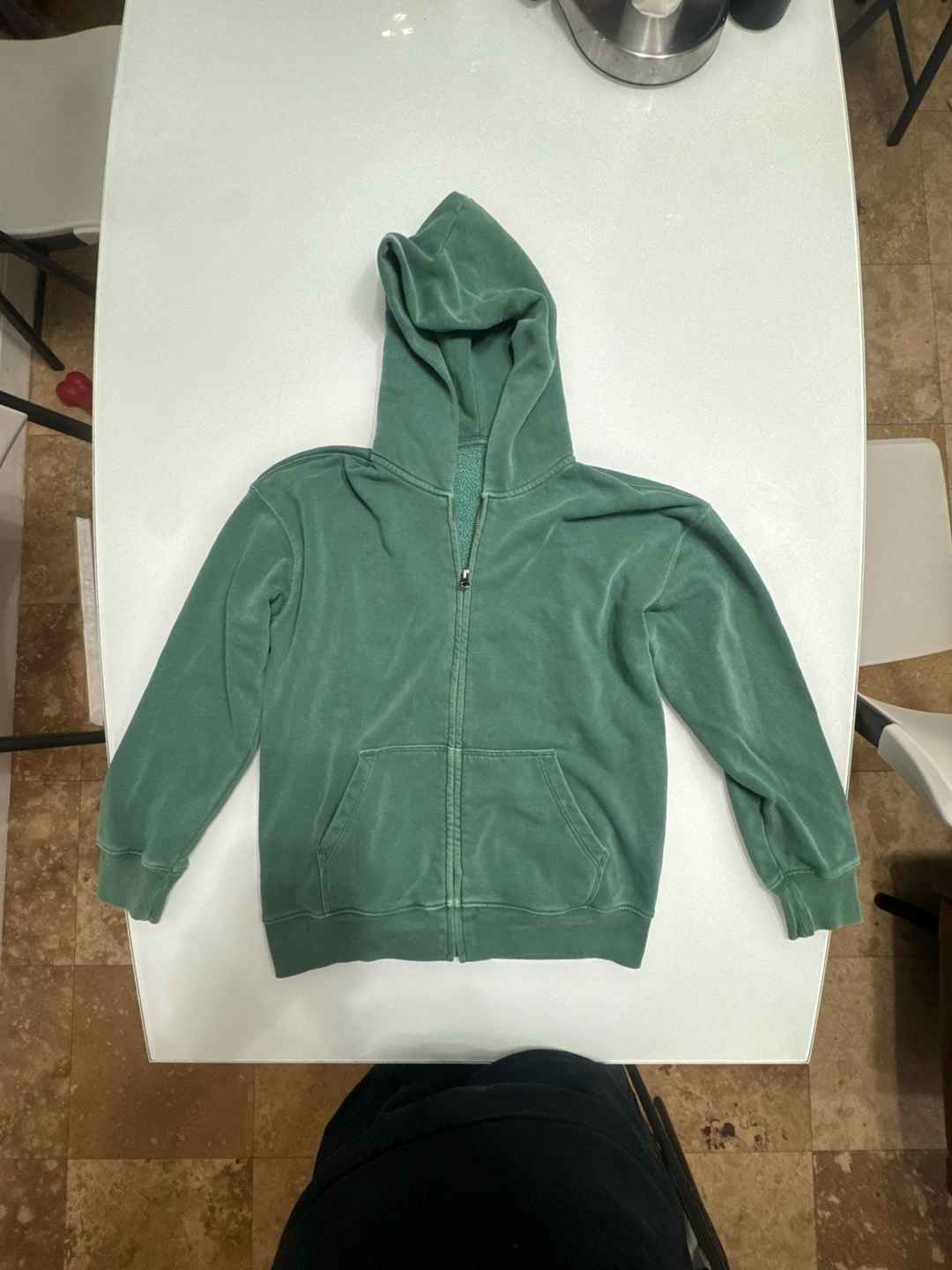 Gap Kids Green Zip-Up Hoodie Size L (10) 2