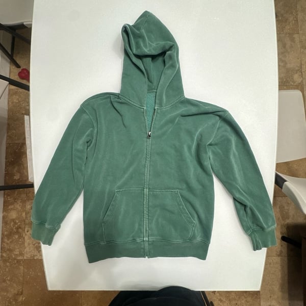Gap Kids Green Zip-Up Hoodie Size L (10)