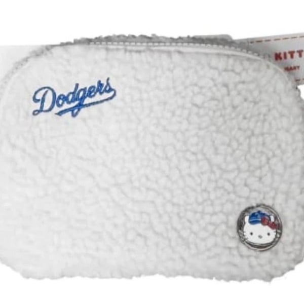 Sanrio x MLB Hello Kitty Los Angeles Dodgers Sherpa Belt Bag