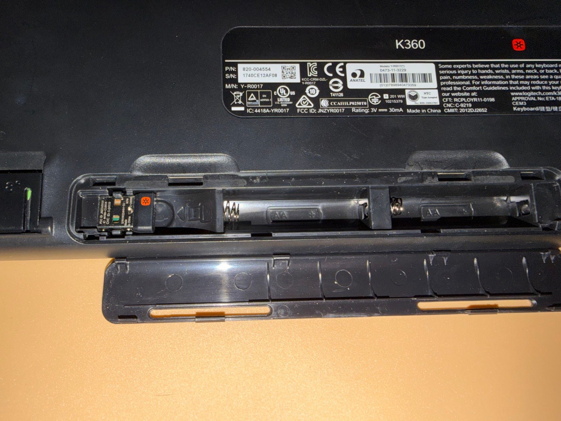 Logitech K360 Wireless Keyboard With Unifying Receiver 8