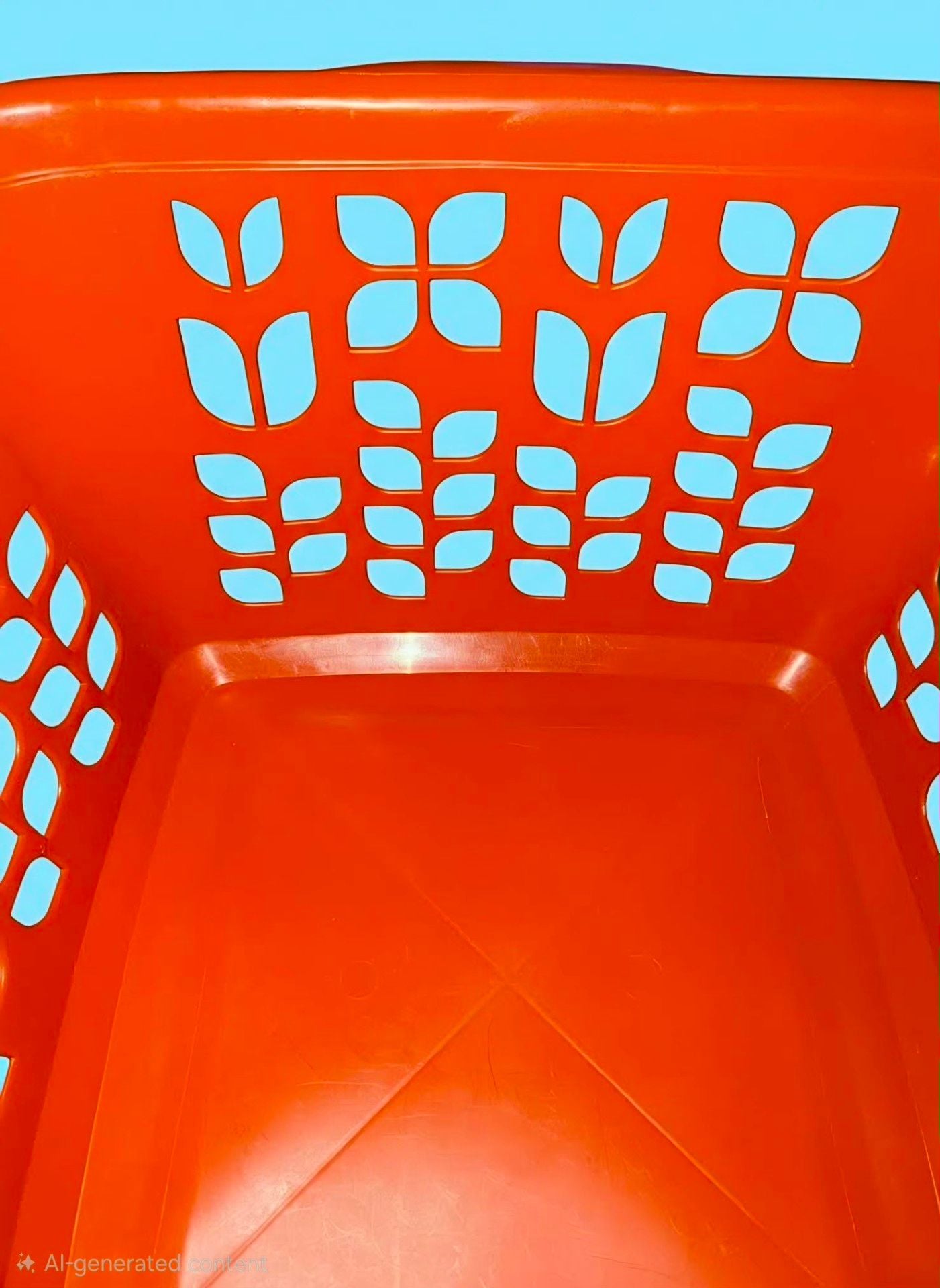 Vintage Rubbermaid Roughneck Square Laundry Basket 2968 Tulip Orange 5