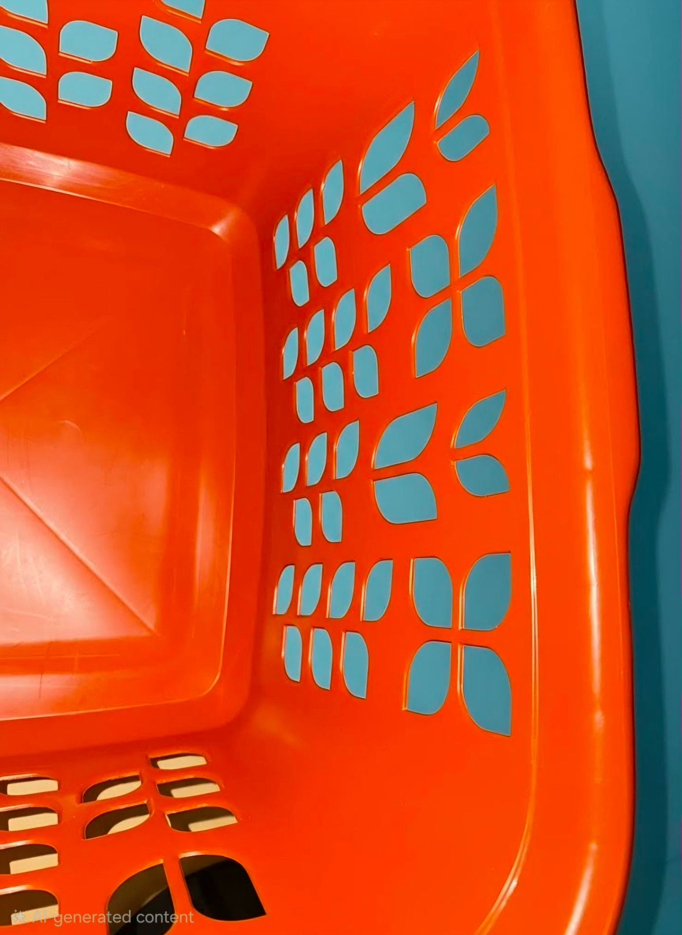 Vintage Rubbermaid Roughneck Square Laundry Basket 2968 Tulip Orange 6