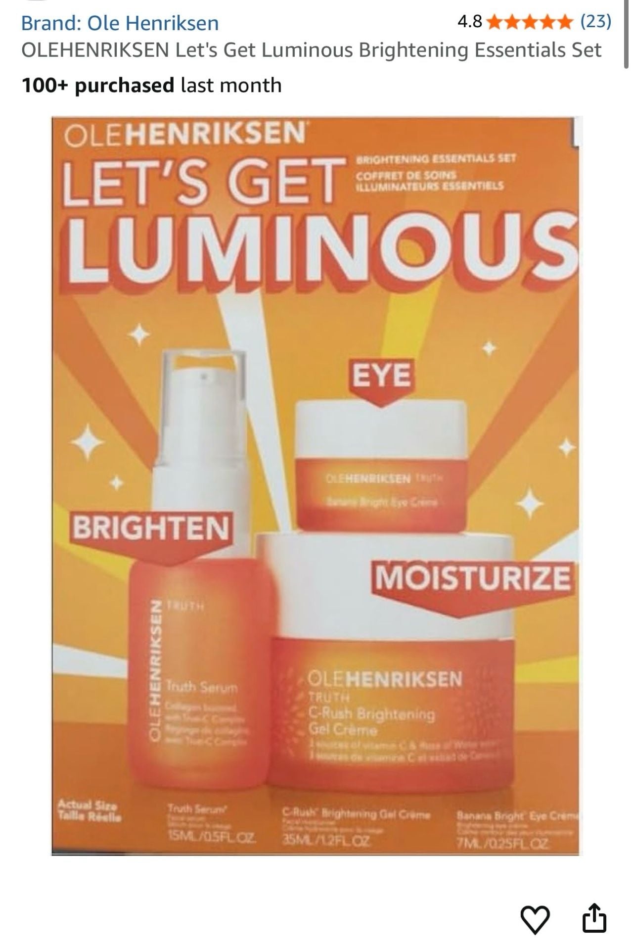 Ole Henriksen Let's Get Luminous+Brightening Vitamin C Essentials Set 3Piece Kit 6