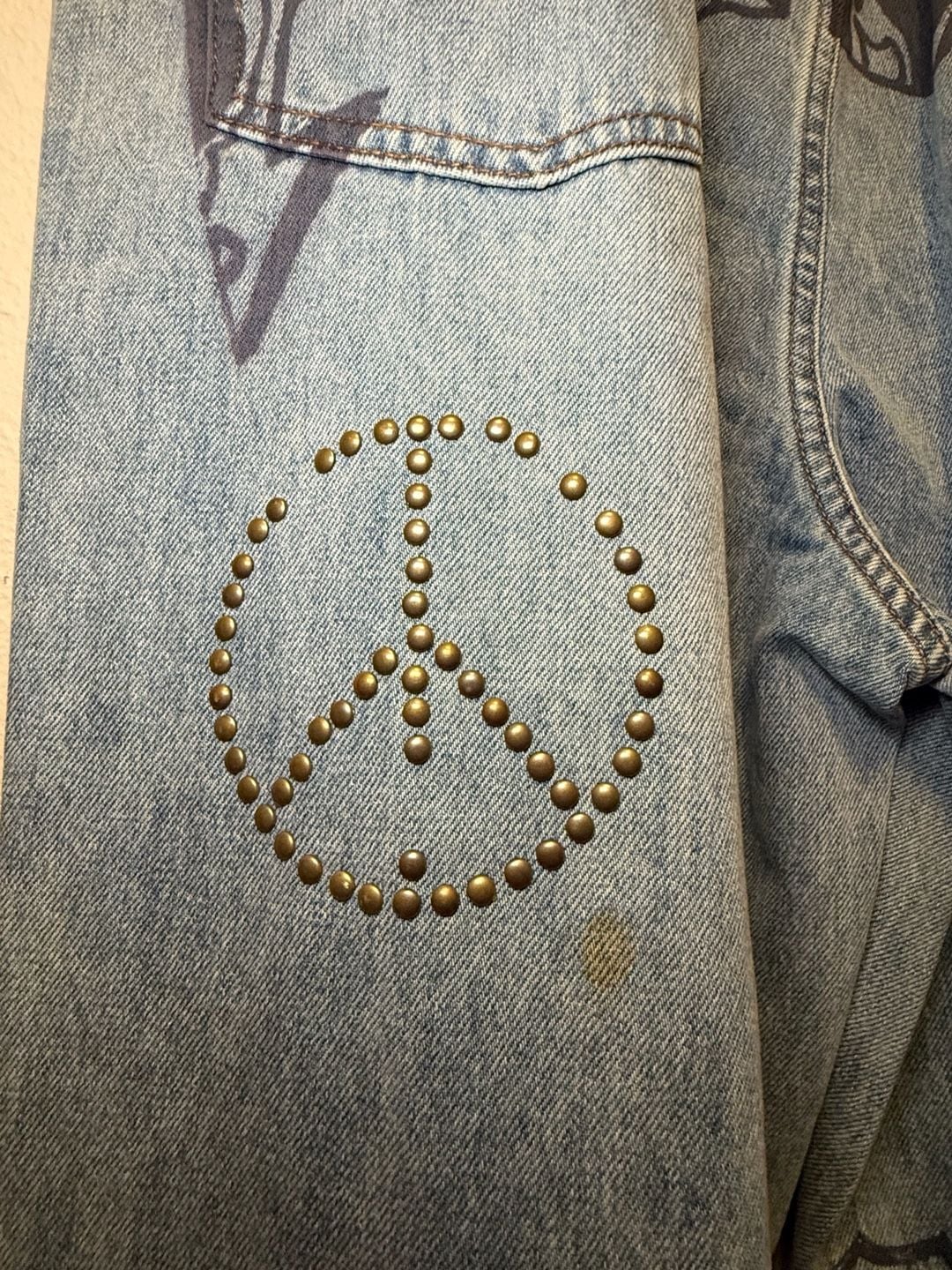 Boredom Kills Scribble Wide, Baggy Denim. Y2K, Streetwear, Grunge punk, Skater. 8
