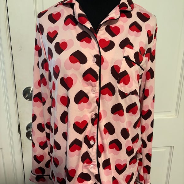 Kate Spade valentines heart Pajama Set