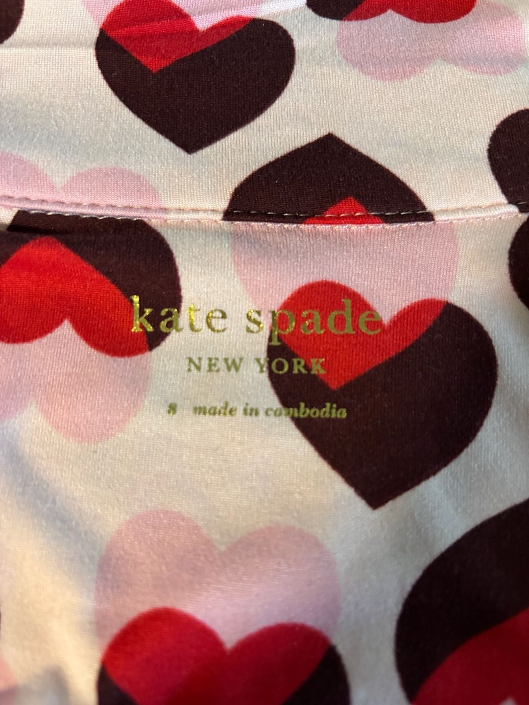 Kate Spade valentines heart Pajama Set 4